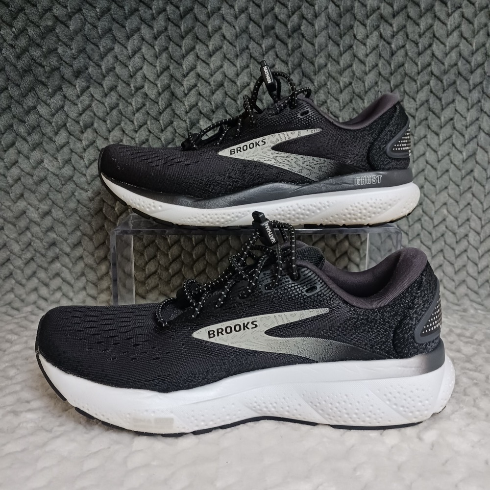 Brooks Ghost 16 Black Grey Women's Walking Running Sneakers Shoes Size 6 - Picture 2 of 15